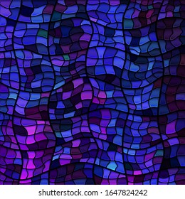 fondo abstracto de mosaico de vidrio teñido - azul y violeta