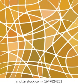 abstrakte Vektorillustration, bunter Glas, Mosaikhintergrund - gelb und braun
