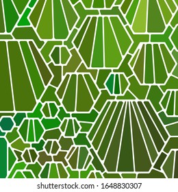 abstract vector stained-glass mosaic background - bright green