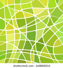 abstract vector stained-glass mosaic background - green and yellow