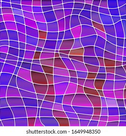 abstract vector stained-glass mosaic background - purple and violet