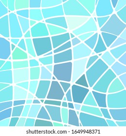abstract vector stained-glass mosaic background - light blue