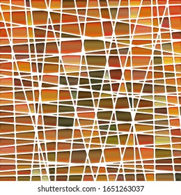 abstrakte Vektorillustration, bunter Glas, Mosaikhintergrund - orange und braun