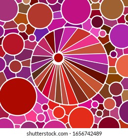 abstract vector stained-glass mosaic background - red and purple
