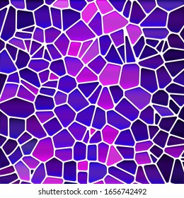 abstract vector stained-glass mosaic background - purple and violet