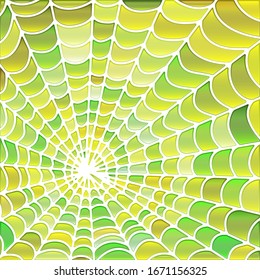 abstract vector stained-glass mosaic background - green and yellow