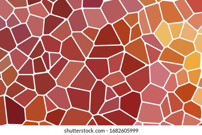 abstract vector stained-glass mosaic background - red and orange