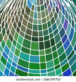 abstract vector stained-glass mosaic background - green and blue