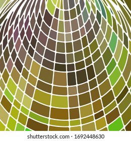 abstract vector stained-glass mosaic background - green and brown