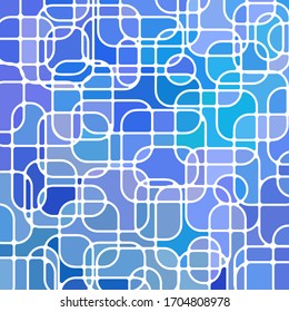 abstract vector stained-glass mosaic background - blue and violet