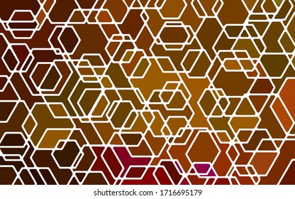abstract vector stained-glass mosaic background - orange and brown