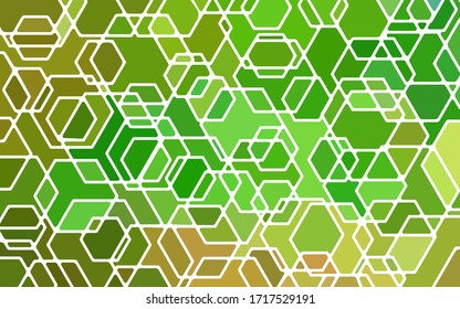 abstract vector stained-glass mosaic background - green and brown