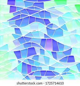 abstract vector stained-glass mosaic background - blue and violet