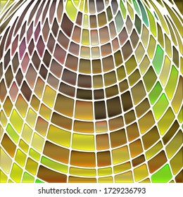 abstract vector stained-glass mosaic background - green and brown