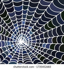 abstract vector stained-glass mosaic background - dark blue