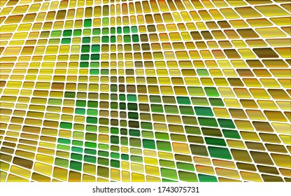 abstract vector stained-glass mosaic background - yellow and green