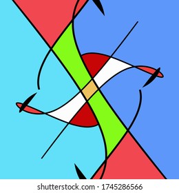abstract vector stained-glass mosaic background
