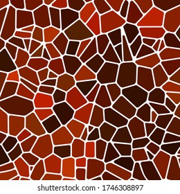 abstract vector stained-glass mosaic background - red and brown