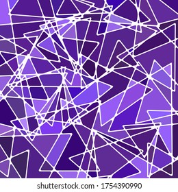 abstract vector stained-glass mosaic background - purple and violet