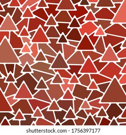 abstract vector stained-glass mosaic background - red triangles