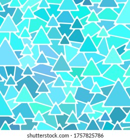 abstract vector stained-glass mosaic background - light blue triangles