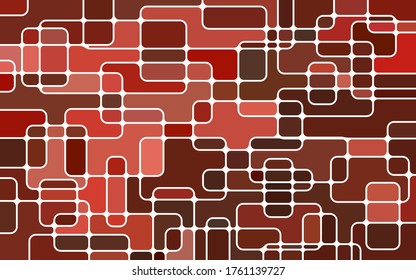 abstract vector stained-glass mosaic background - bright and dark red