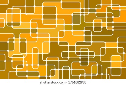 abstract vector stained-glass mosaic background - yellow and brown