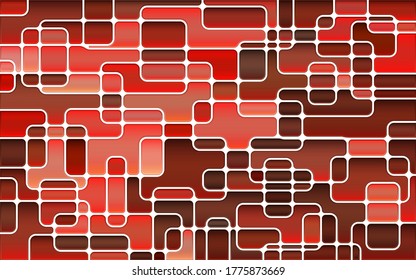 abstract vector stained-glass mosaic background - bright red
