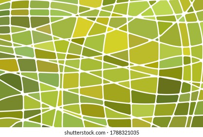 abstract vector stained-glass mosaic background - green and yellow
