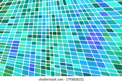 abstract vector stained-glass mosaic background - green and blue