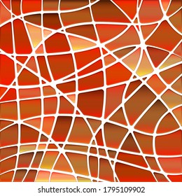abstrakter Vektorgrafik-Mosaik-Hintergrund - rot und orange