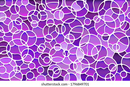 abstrakter, Vektorgrafik-Mosaikhintergrund - violette und violette Kreise