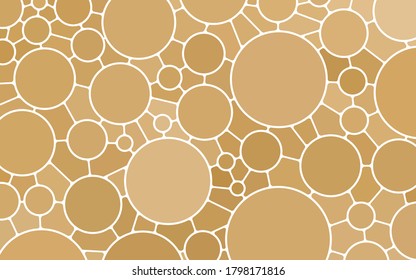 abstract vector stained-glass mosaic background - beige circles