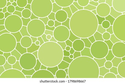 abstract vector stained-glass mosaic background - green circles