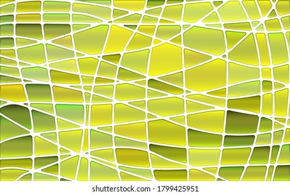 abstract vector stained-glass mosaic background - green and yellow