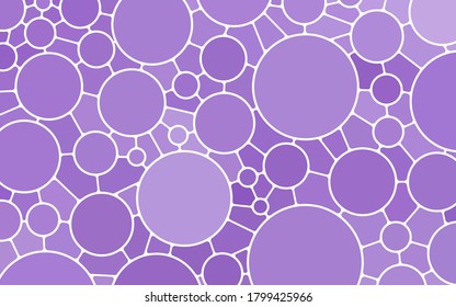 abstract vector stained-glass mosaic background - purple and violet circles