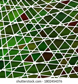 abstract vector stained-glass mosaic background - dark green