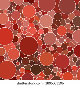 abstract vector stained-glass mosaic background - red circles