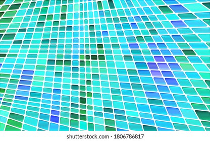 fondo abstracto de mosaico de vidrio teñido vectorial - verde y azul