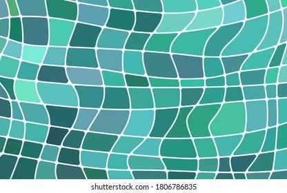 abstract vector stained-glass mosaic background - green and blue