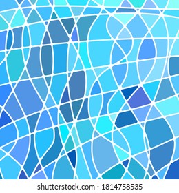 abstract vector stained-glass mosaic background - blue and violet