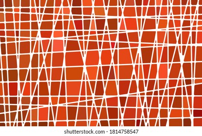 abstract vector stained-glass mosaic background - red and orange