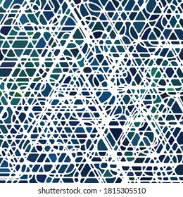 abstract vector stained-glass mosaic background - blue and green
