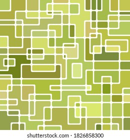 abstrakte Vektorgrafik-Mosaikhintergrund - grün und gelb