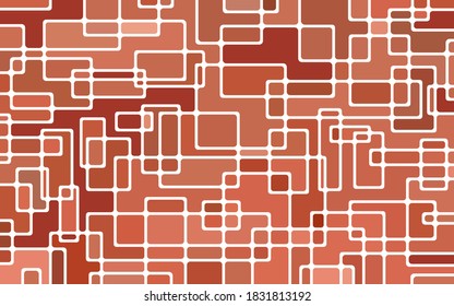abstract vector stained-glass mosaic background - red and orange
