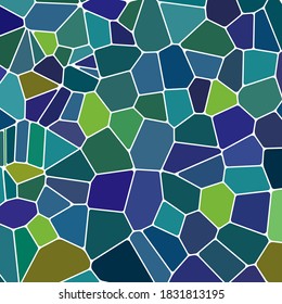 fondo abstracto de mosaico de vidrio teñido vectorial - azul y verde