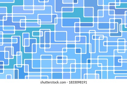 abstract vector stained-glass mosaic background - bright and light blue