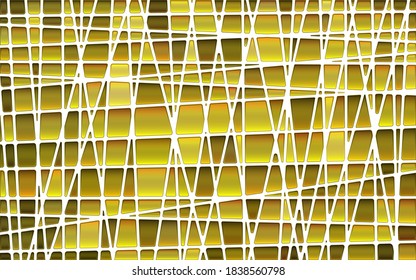 fondo abstracto de mosaico de vidrio teñido vectorial - amarillo dorado