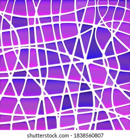 abstract vector stained-glass mosaic background - purple and violet