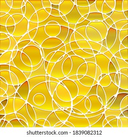 abstrakter Vektorgrafik-Mosaik-Hintergrund - goldene Kreise